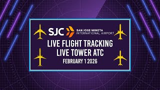 🔴 LIVE SJC PLANE TRACKING & TOWER ATC | SAN JOSE MINETA INTERNATIONAL AIRPORT | 2/1/2026 screenshot 2