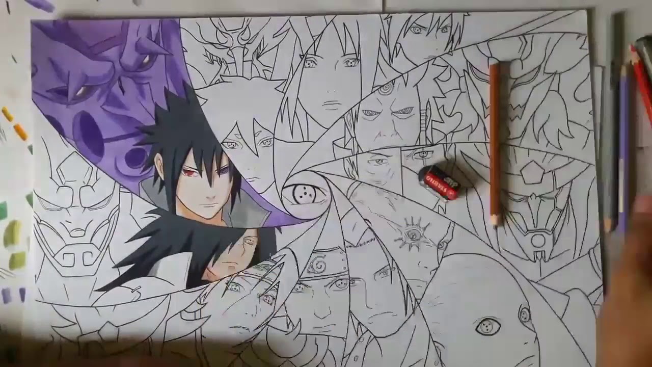 All Sharingan user with Susanoo Speed Drawing :) - YouTube.