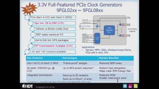 Celebrity PCI Express PCIe Clock Generators by IDT Profile