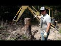 A Road In The Woods For Septic Pt2 Stumps and Backhoe Work