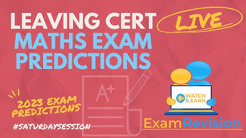 Leaving Cert Maths Higher Level Predictions 2023 💯📝🏆