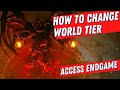 How To Change World Tier Difficulty In Game