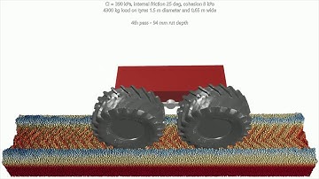Discrete element modelling of large soil deformations under heavy vehicles