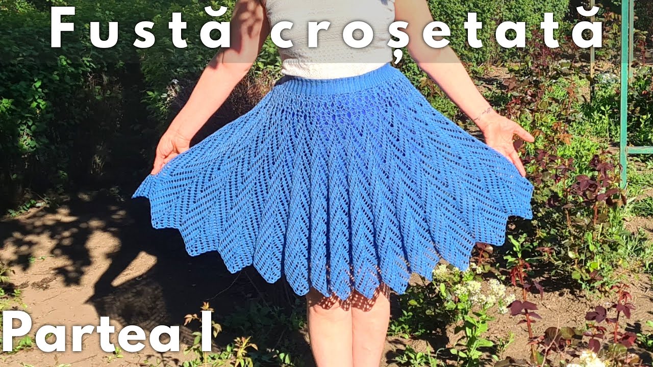 Cum croșetăm fustă cloș Nina - Partea I  |  Pas cu pas