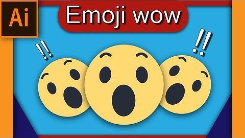 رسم إيموجي الفيسبوك | Draw the Facebook Wow Emoji in Adobe Illustrator