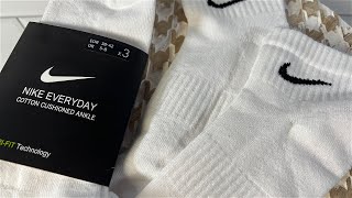 Nike Everyday Cushion Ankle Socks - Black And White - 3 Pair