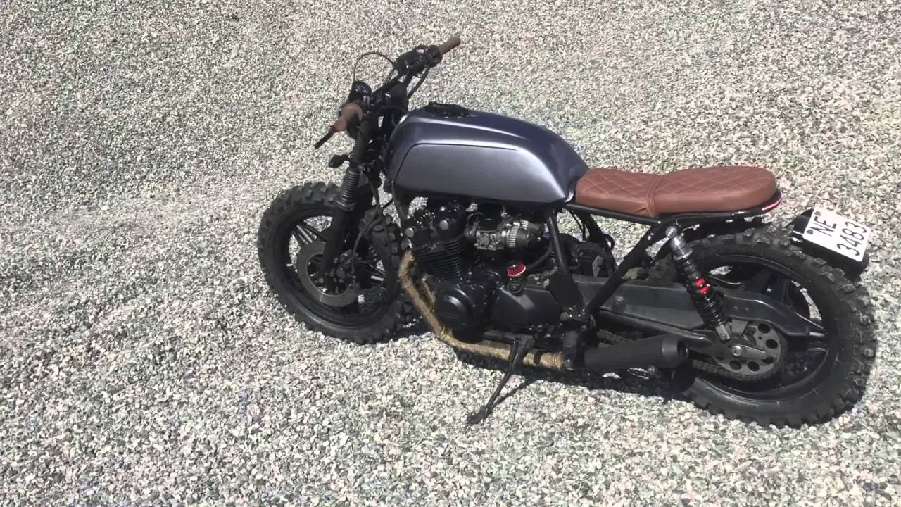 1981 CB750F cafe racer/ scrambler/brat - YouTube