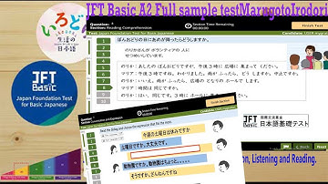 new question JFT Basic A2 Full sample test 2025  with answers | JFT  Japan Foundtion Text  2025