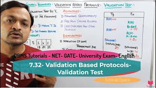 7.32- Validation Based Protocols- Validation Test | Concurrency Control Techniques | DBMS Course
