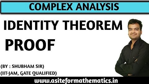 IDENTITY THEOREM PROOF || PROOF IDENTITY THEOREM || COMPLEX ANALYSIS