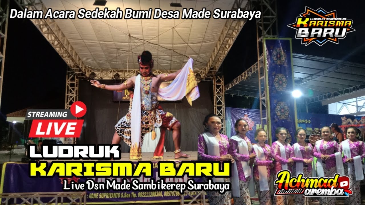 🔴 Live Ludruk Karisma Baru Di Dsn. Made Surabaya Sedekah Bumi 2023