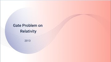 Gate Problem 2013 : Relativistivstic Question #gate #previousyearquestions