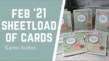 February 2021 Sheetload of Cards