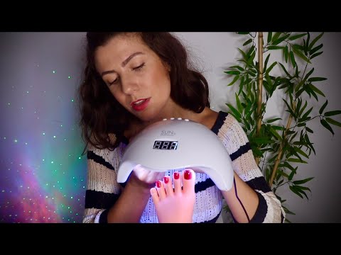 ASMR PEDICURE | BANHO DE GEL (lixa elétrica,cabine,esmalte,cortador)