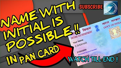 How to create a PAN card if your name has a single letter Ex: S Shekhar / Shekhar S | BROKERAGE FREE
