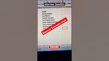 Remove Surname trick #excel #exceltricks #exceltips #exceltutorial #shortfeed #shortvideo #tricks
