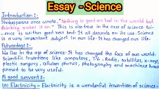 Science Essay In English/Essay On Science/Science Is A Good Servant But A Bad Master Essay