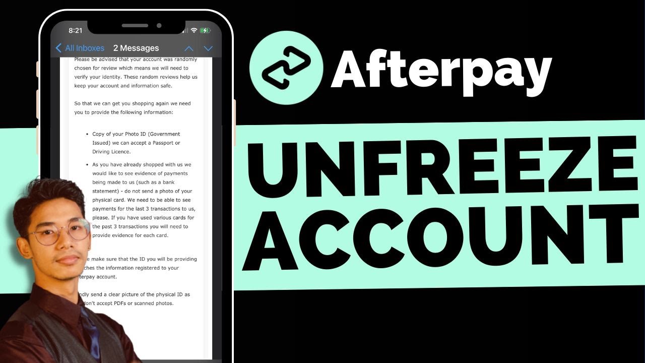How To Unfreeze Afterpay Account ! - YouTube