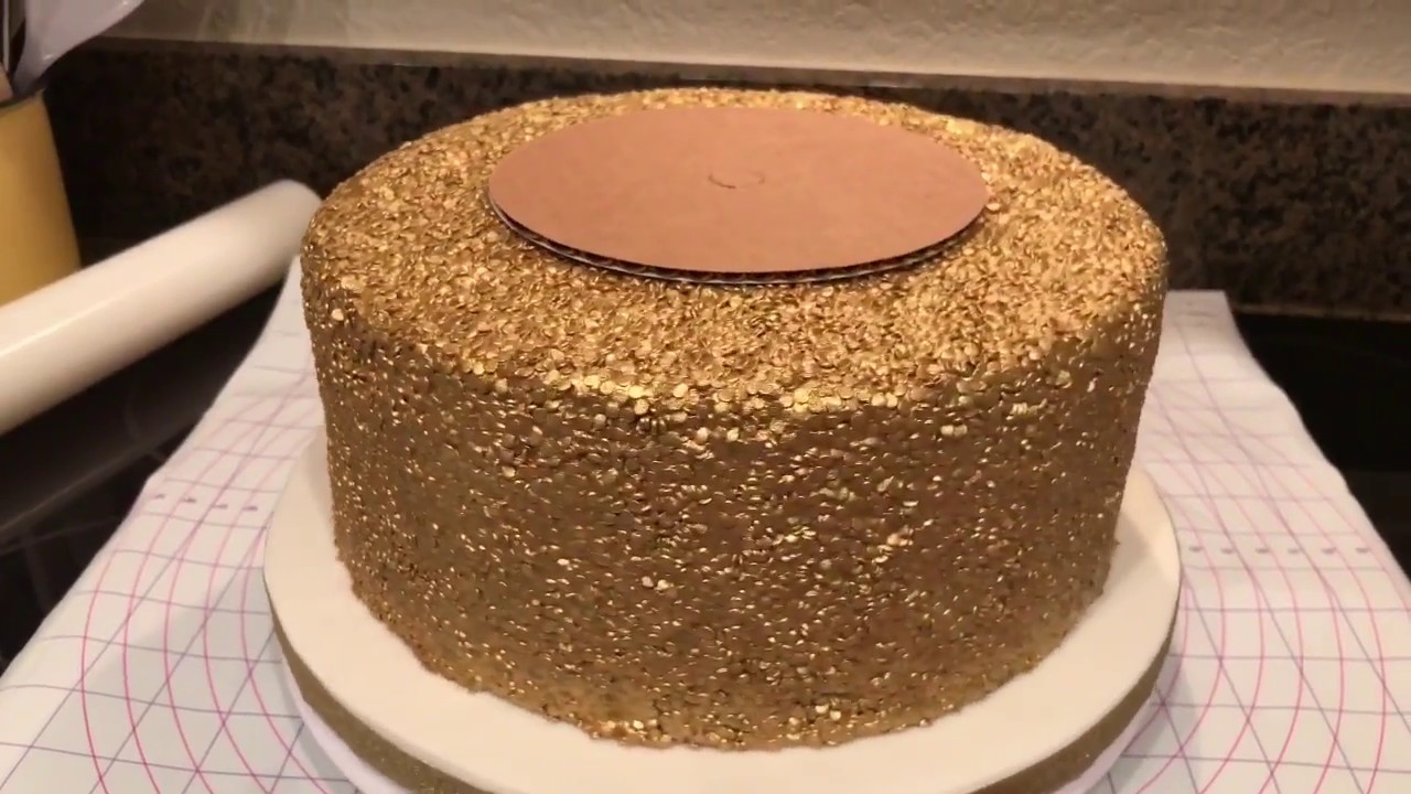 Gold Sequin Cake