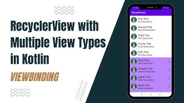 Recyclerview with Multiple Viewtypes in android | getItemViewType() | Kotlin