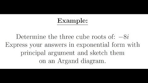 Complex Numbers - Finding Roots