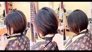 Advanced Short Layered Bob Haircut with Graduation Easy Tutorial Steps | Pixie Bob Cut