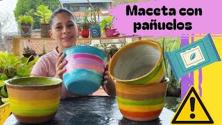 Descubre cómo Hacer Macetas de Concreto con Pañuelos Higienicos//