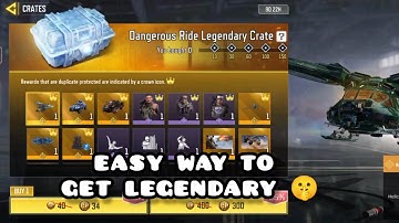 DANGEROUS RIDE LEGENDARY CRATE CODM | HOW TO GET LEGENDARY ITEMS EASILY 🤫 #codm #callofdutymobile
