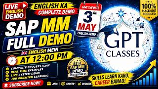 SAP MM Full Demo in English | Complete Beginner Guide + Live System (3rd May | 12 PM)