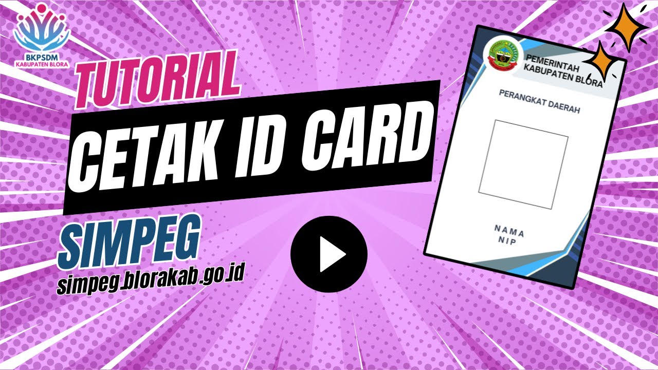 Cetak ID Card Tanda Pengenal ASN Pemerintah Kabupaten Blora - YouTube