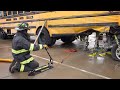 Heavy lifting vehicle extrication with paratech hydra fusion struts  firefighter training