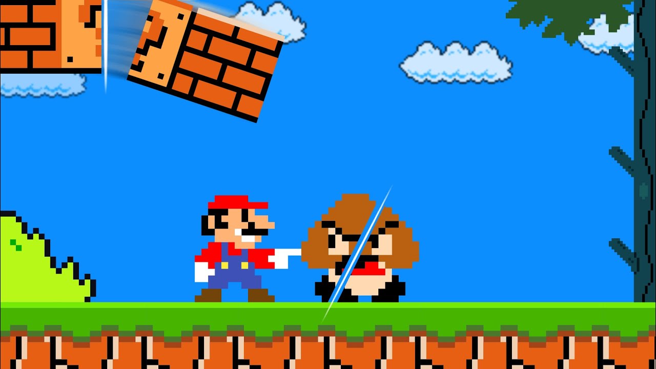 Mario Can Split Anything He Wants in Half