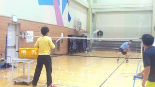 Badminton lesson 20150318(WED) - smash / one jump 1