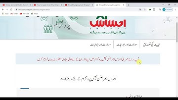 How to Apply Imran Khan Emergency Ehsaas Program online