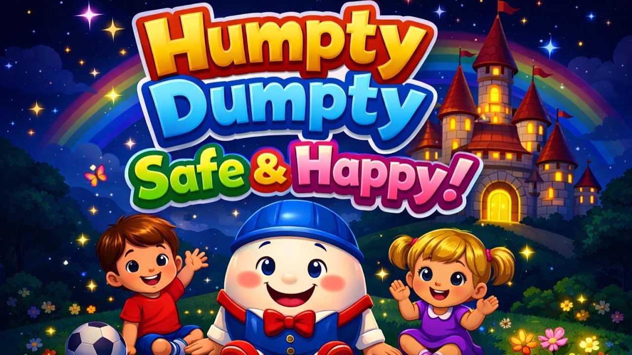 🥰Humpty Dumpty Safe & Happy🥚|New Nursery Rhyme for Kids |Safety & Fun Song✨