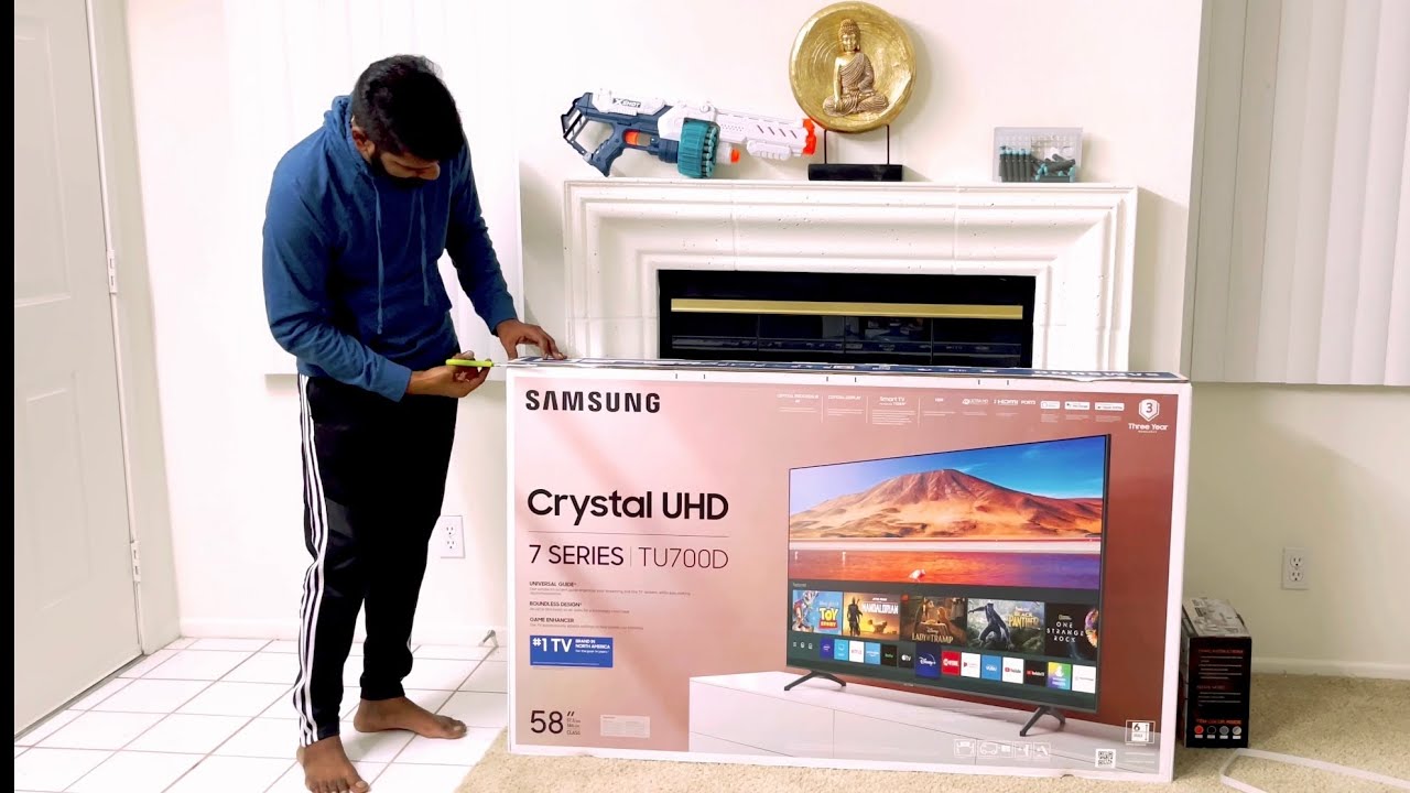 Samsung 58 Inch TV Crystal UHD7 SERIES TU700D Setup YouTube