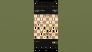 Free queen missed by the opponent. |Bullet Chess game|