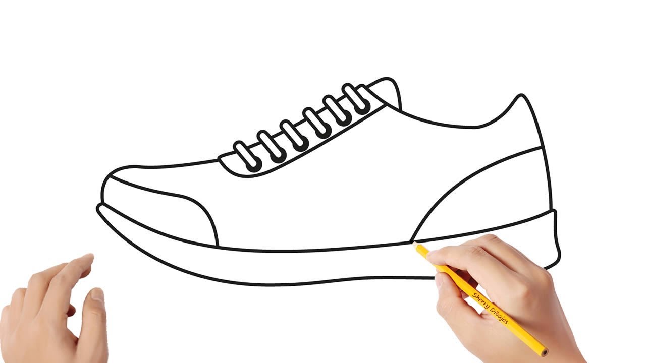 Cómo dibujar un calzado deportivo | Dibujos sencillos - thptnganamst.edu.vn