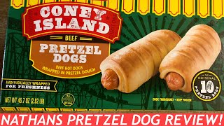 NATHANS PRETZEL DOGS REVIEW!  Ultimate Super Bowl Snack!