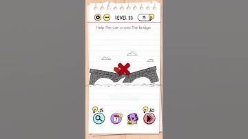 Brain Test Tricky Puzzles Level 33 Answer | Help the car cross the bridge