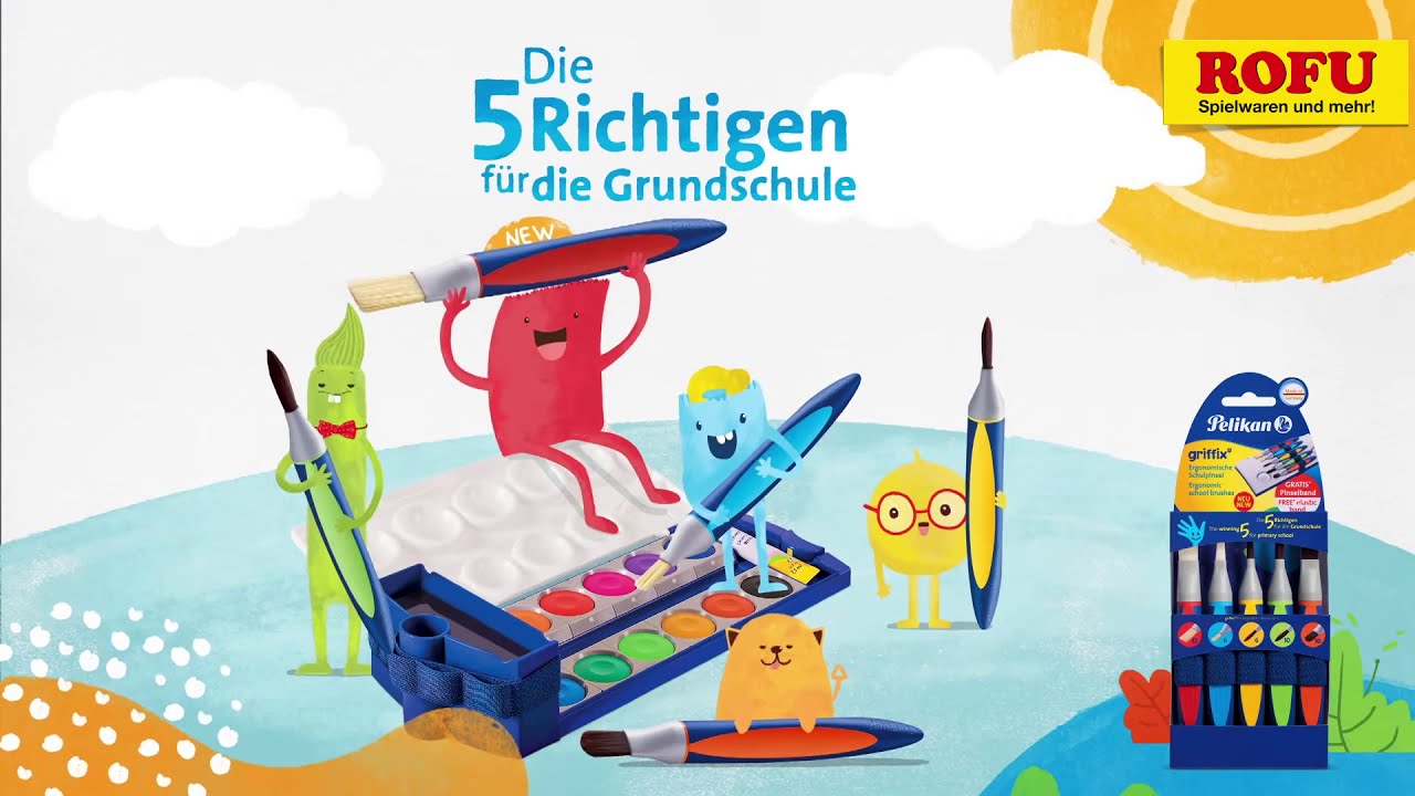 Pelikan Griffix® Pinsel - Starterset für die Grundschule | ROFU Kinderland