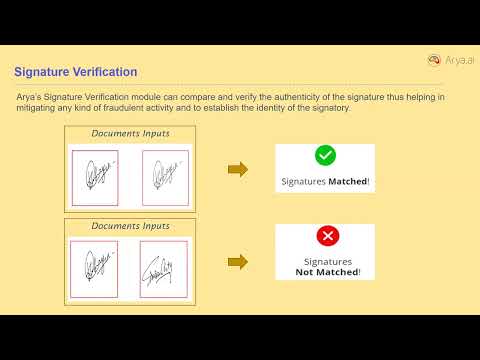 Signature Verification by AI - Arya APIs