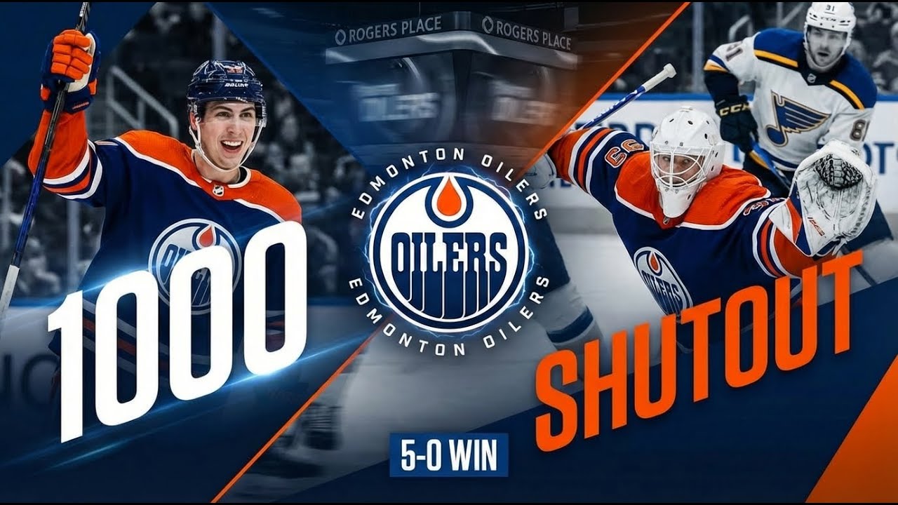 Ryan Nugent Hopkins Celebrates Milestone in Oilers' Win Vs St. Louis Blues