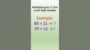 multiplying by 11 for a two digits number #maths #mathstricks #mathpuzzle