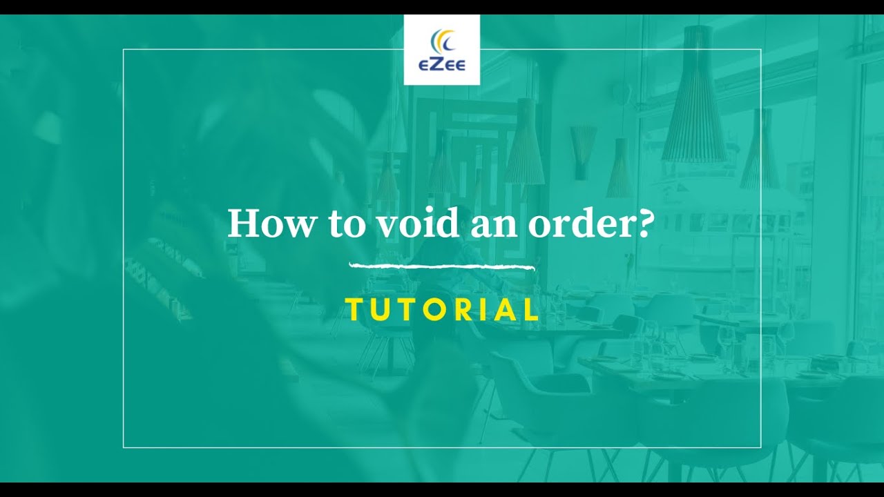How to Void an Order in eZee Optimus, Restaurant POS Software?