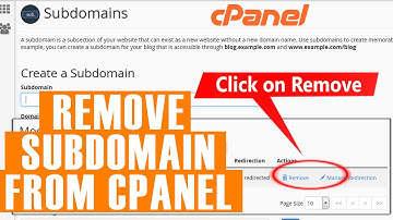 How to remove subdomain from cPanel?