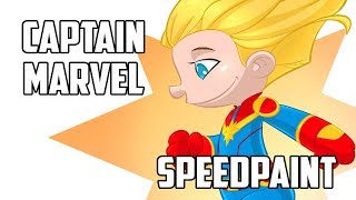 Captain Marvel [SPEEDPAINT] iPad Pro - Procreate
