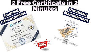 2 Free Certificate In 2 Minutes | Android Development | Database Management | Free Courses Online