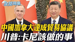 中國加拿大達成貿易協議 川普卡尼該做的事加國議員訪台提前離開 總理卡尼強調一中政策全球現場20260117 全球大視野Globalvision
