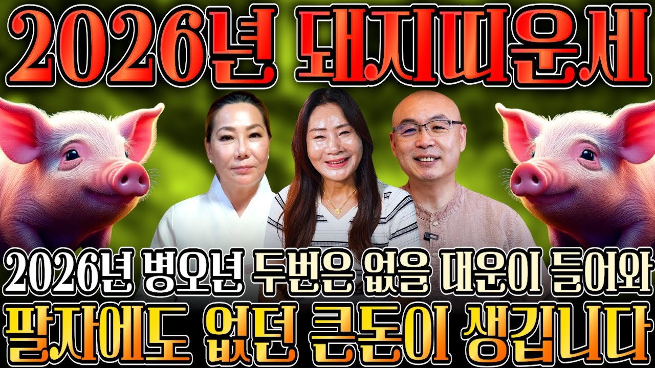 🌸2026년 병오년 대박나는 돼지띠 운세🌸 하늘과 조상에서 도와 신년에 대박나는 돼지띠운세?! 문서, 귀인, 금전 들어온다! 59년생 71년생 83년생 95년생 돼지띠 운세